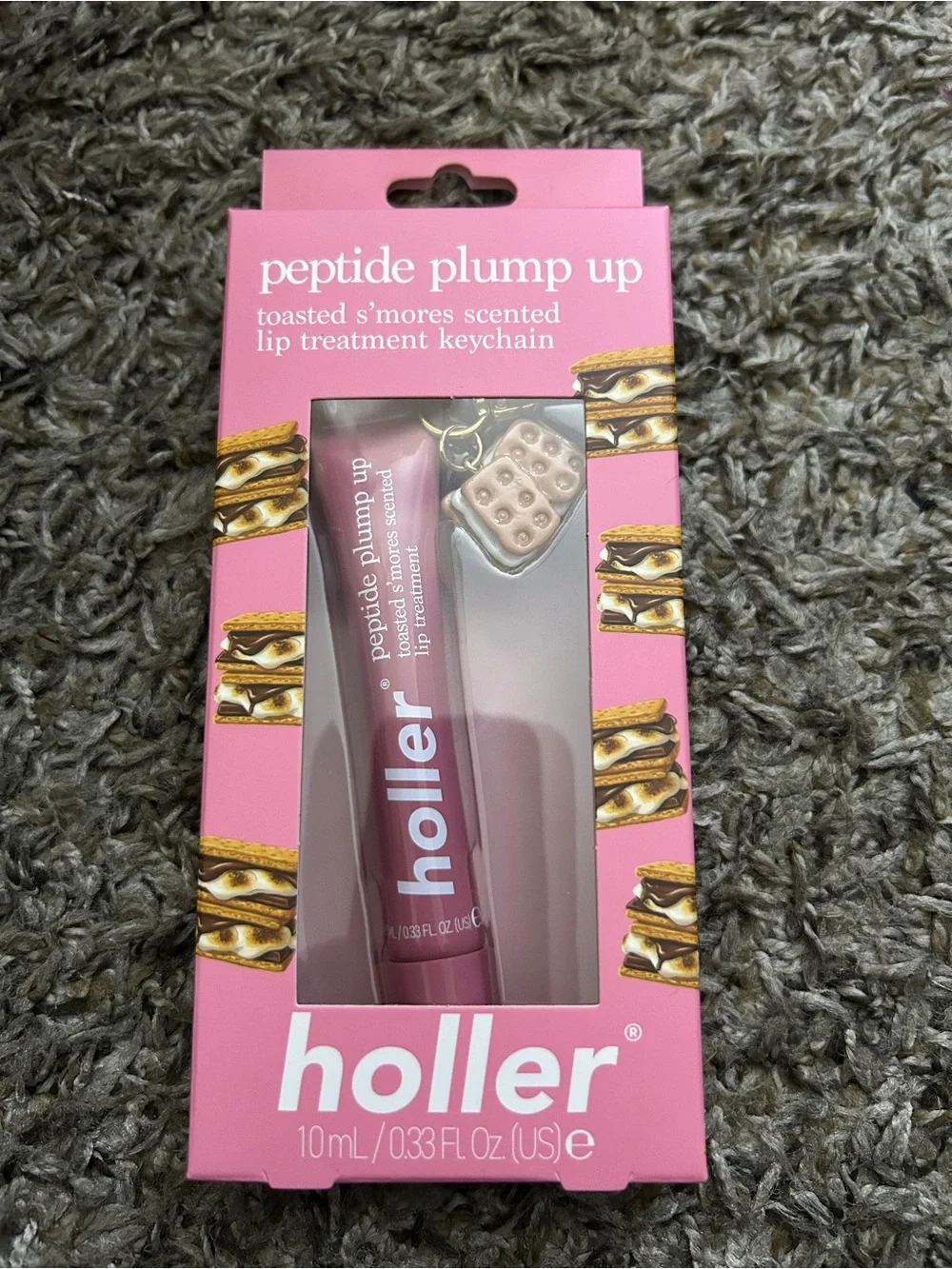 Holler Peptide Plump Up Lip Treatment Keychain - 10ml w/Toasted S'mores Scent